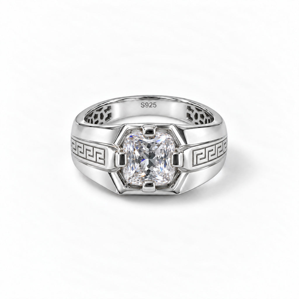 Greek Key Signet Ring