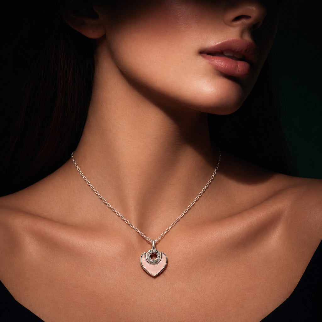 Pink O'Clock Necklace