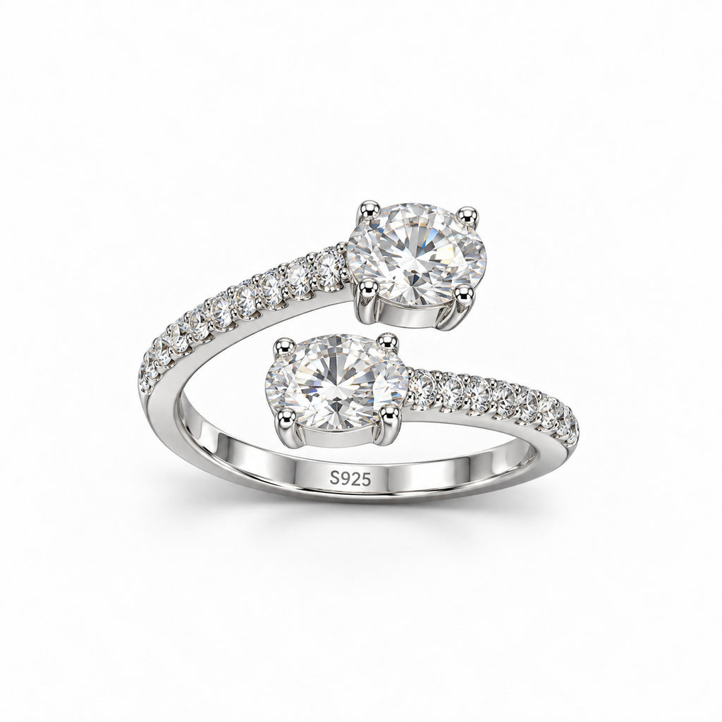 Twin Swirl Ring