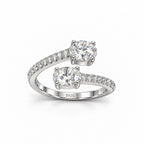 Twin Swirl Ring