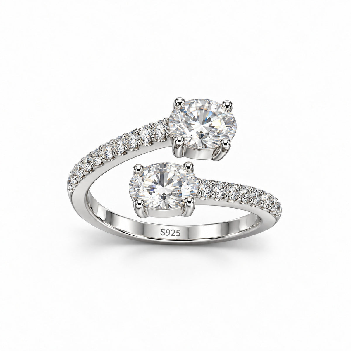 Twin Swirl Ring