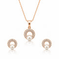 Blush Orbit Rose Gold Pendant Set