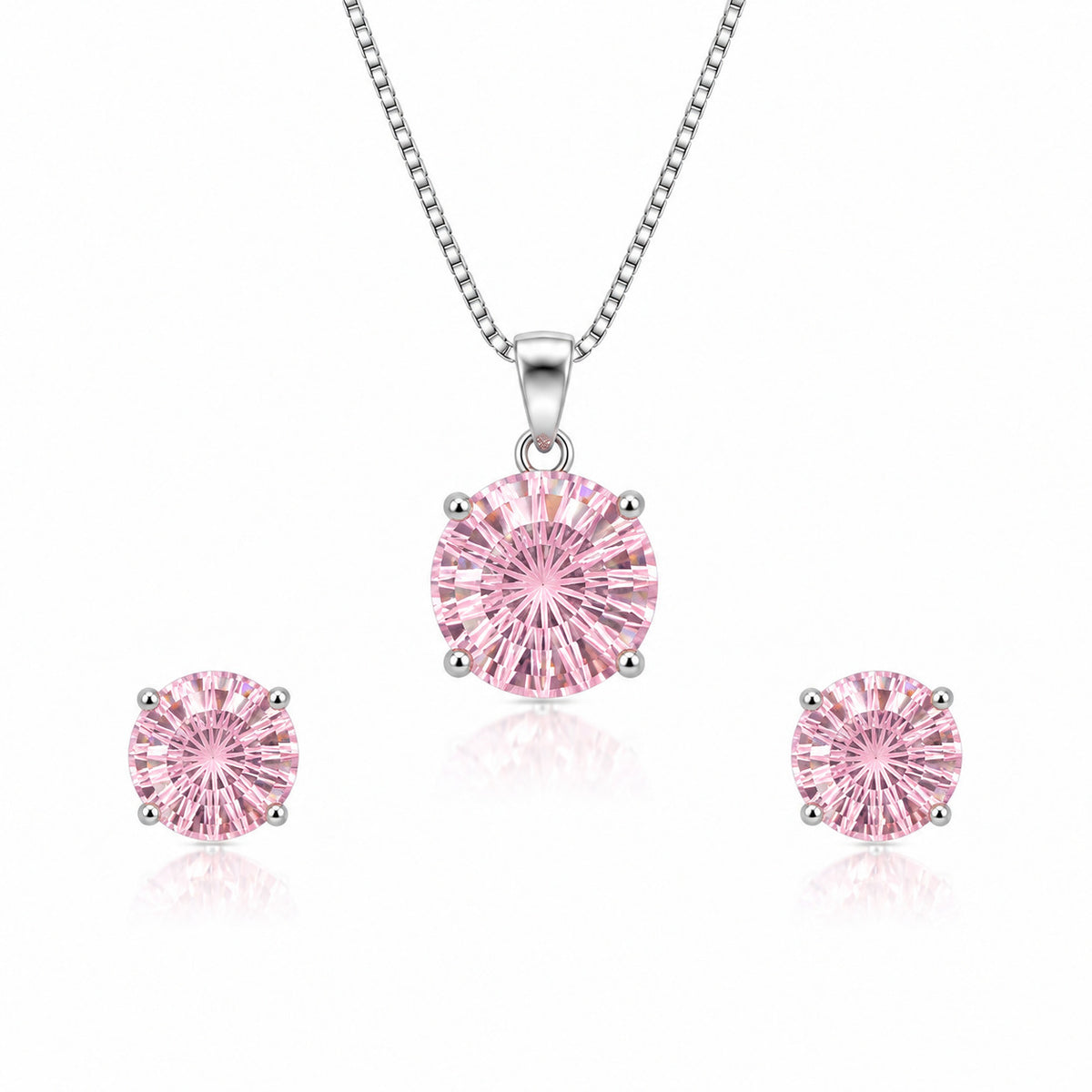 Pink Disco Necklace Set