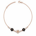 Rosé Bloom Trio Anklet