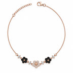 Rosé Bloom Trio Anklet