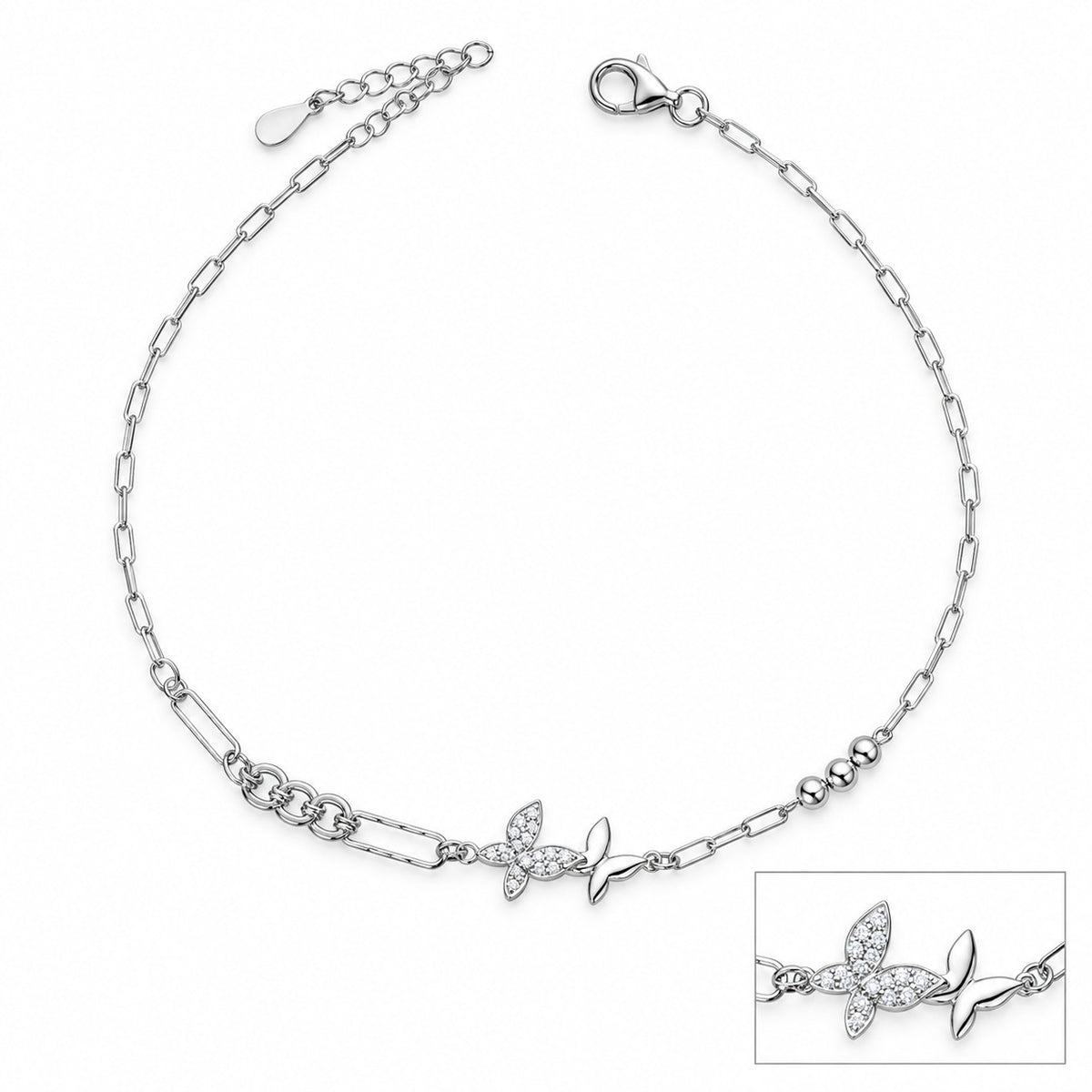 Crystal Wing Mix Anklet