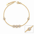 Halo Trio Gold Anklet