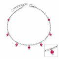 Pink Bead Cascade Anklet