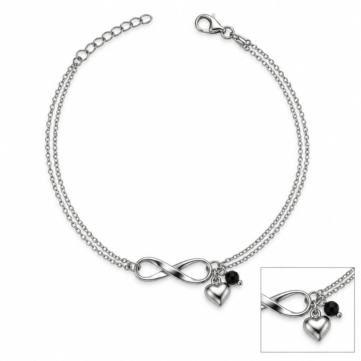 Infinity Heart Bond Anklet