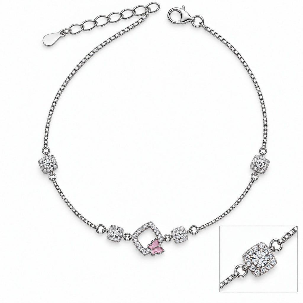 Blush Wing Frame Anklet