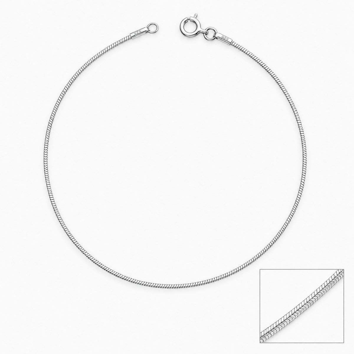 Sleek Snake Line Anklet
