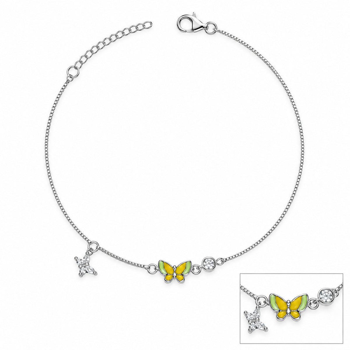 Citrus Wing Duo Anklet White Background Image