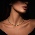 Hat Trick Necklace model closeup