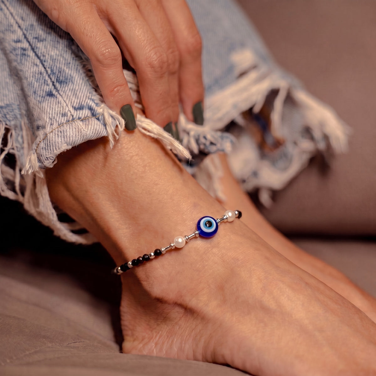 Nazar Pearl Trail Anklet