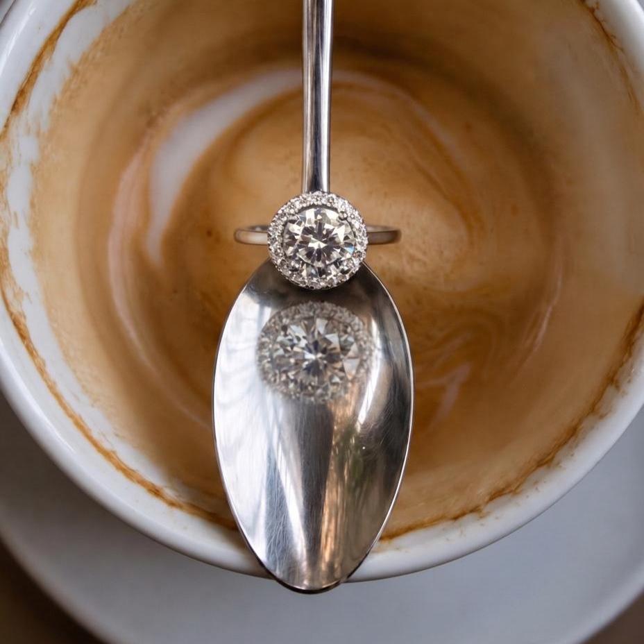 Dewdrop Halo Ring